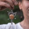 wisior metaloplastyka a agatem wisior metaloplastyka a agatem